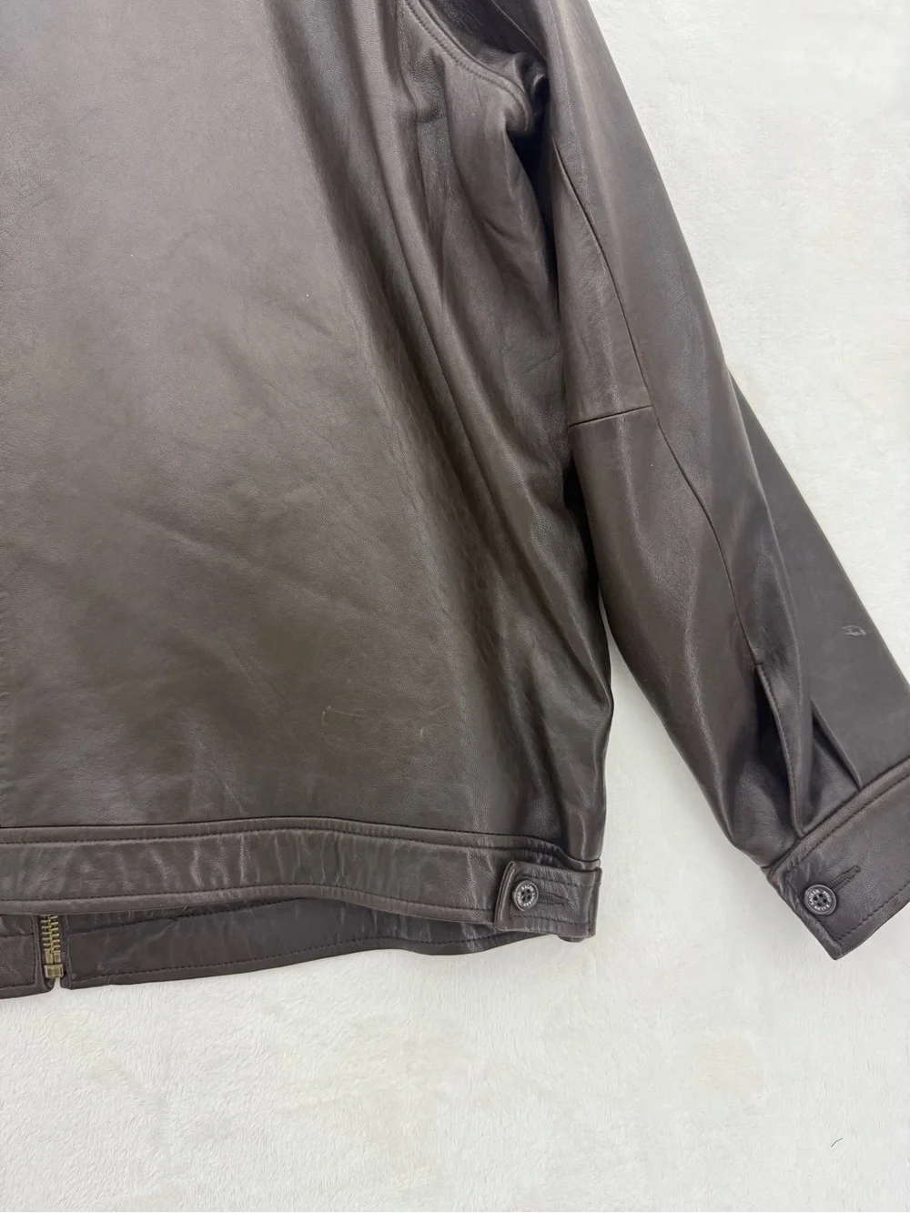 Vintage 90’s Polo Ralph Lauren (2XL) Dark Brown Soft 100% Leather Jacket